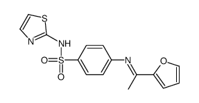 4-[1-(furan-2-yl)ethylideneamino]-N-(1,3-thiazol-2-yl)benzenesulfonamide Structure