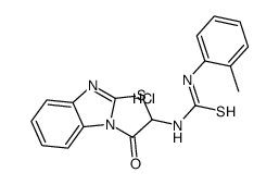 1-(2-methylphenyl)-3-(1-oxo-[1,3]thiazolo[3,2-a]benzimidazol-2-yl)thiourea,hydrochloride Structure