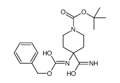 tert-butyl 4-(benzyloxycarbonylamino)-4-carbamoylpiperidine-1-carboxylate structure