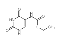 5-Pyrimidinecarbamicacid, 1,2,3,4-tetrahydro-2,4-dioxothio-, S-ethyl ester (7CI,8CI) Structure