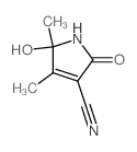 1H-Pyrrole-3-carbonitrile,2,5-dihydro-5-hydroxy-4,5-dimethyl-2-oxo-结构式