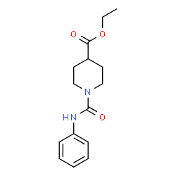 1-PHENYLCARBAMOYL-PIPERIDINE-4-CARBOXYLIC ACID ETHYL ESTER Structure