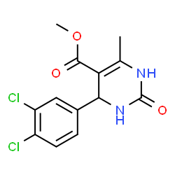 methyl 4-(3,4-dichlorophenyl)-6-methyl-2-oxo-1,2,3,4-tetrahydropyrimidine-5-carboxylate结构式