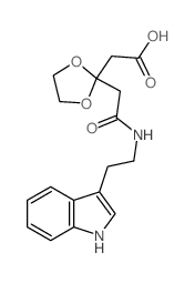 2-[2-[2-(1H-indol-3-yl)ethylcarbamoylmethyl]-1,3-dioxolan-2-yl]acetic acid structure
