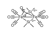 bis(μ-dimethylsilylene)-μ-carbonyl bis(tricarbonyliron)(Fe-Fe)结构式