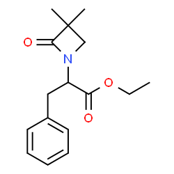 ETHYL 2-(3,3-DIMETHYL-2-OXO-1-AZETANYL)-3-PHENYLPROPANOATE structure