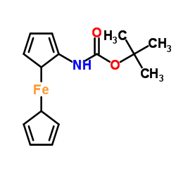 [(tert-Butoxycarbonyl)amino]ferrocene Structure