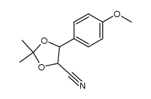 5-(4-methoxyphenyl)-2,2-dimethyl-1,3-dioxolane-4-carbonitrile结构式