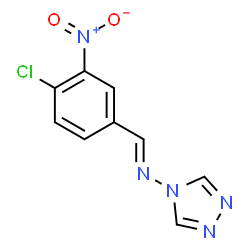4-({4-chloro-3-nitrobenzylidene}amino)-4H-1,2,4-triazole结构式