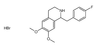 1-[(4-fluorophenyl)methyl]-6,7-dimethoxy-1,2,3,4-tetrahydroisoquinolin-2-ium,bromide Structure