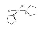 dichlorobis(tetrahydrothiophene)platinum(II) Structure
