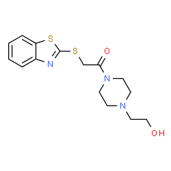 2-(benzo[d]thiazol-2-ylthio)-1-(4-(2-hydroxyethyl)piperazin-1-yl)ethan-1-one结构式