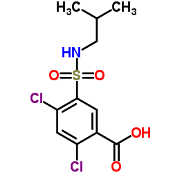 2,4-Dichloro-5-isobutylsulfamoyl-benzoic acid结构式
