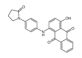 1-hydroxy-4-[[4-(2-oxopyrrolidin-1-yl)phenyl]amino]anthracene-9,10-dione结构式