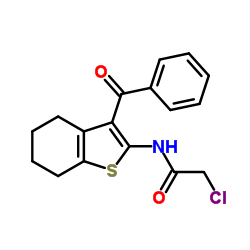 N-(3-Benzoyl-4,5,6,7-tetrahydro-1-benzothiophen-2-yl)-2-chloroacetamide结构式