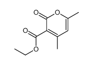 ethyl 4,6-dimethyl-2-oxopyran-3-carboxylate结构式