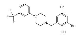 2,4-dibromo-6-[[4-[3-(trifluoromethyl)phenyl]piperazin-1-yl]methyl]phenol Structure