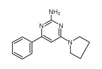 4-phenyl-6-pyrrolidin-1-ylpyrimidin-2-amine Structure