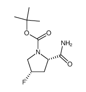 tert-butyl (2S,4S)-2-carbamoyl-4-fluoropyrrolidine-1-carboxylate结构式