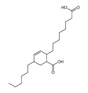 2-(7-carboxyheptyl)-5-hexylcyclohex-3-ene-1-carboxylic acid结构式