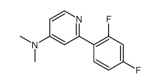 2-(2,4-difluorophenyl)-N,N-dimethylpyridin-4-amine Structure