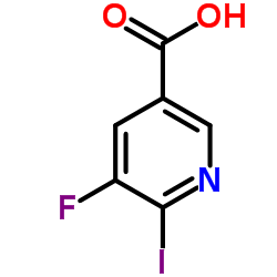 5-Fluoro-6-iodonicotinic acid结构式