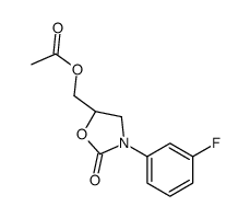 [(5R)-3-(3-fluorophenyl)-2-oxo-1,3-oxazolidin-5-yl]methyl acetate结构式