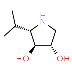 3,4-Pyrrolidinediol, 2-(1-methylethyl)-, (2S,3S,4S)- (9CI) structure