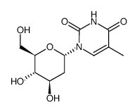 1-((2S,4R,5S,6R)-4,5-dihydroxy-6-(hydroxymethyl)tetrahydro-2H-pyran-2-yl)-5-methylpyrimidine-2,4(1H,3H)-dione Structure