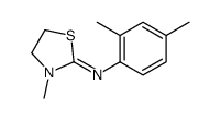 N-(2,4-dimethylphenyl)-3-methyl-1,3-thiazolidin-2-imine结构式
