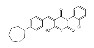 5-[[4-(azepan-1-yl)phenyl]methylidene]-1-(2-chlorophenyl)-1,3-diazinane-2,4,6-trione Structure