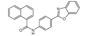 N-[4-(1,3-benzoxazol-2-yl)phenyl]naphthalene-1-carboxamide结构式
