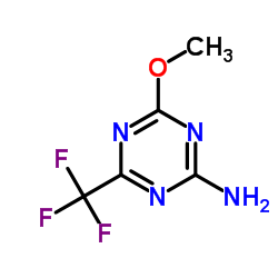 4-methoxy-6-(trifluoromethyl)-1,3,5-triazin-2-amine Structure