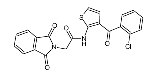 3-(2-Chlorobenzoyl)-2-(phtalimidoacetamido)thiophene Structure