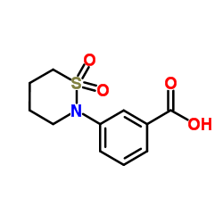 3-(1,1-DIOXO-1LAMBDA6-[1,2]THIAZINAN-2-YL)-BENZOIC ACID结构式