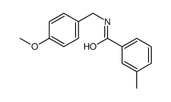 N-[(4-methoxyphenyl)methyl]-3-methylbenzamide结构式