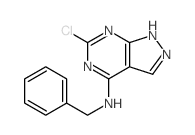 1H-Pyrazolo[3,4-d]pyrimidin-4-amine,6-chloro-N-(phenylmethyl)-结构式