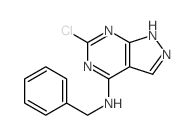 1H-Pyrazolo[3,4-d]pyrimidin-4-amine,6-chloro-N-(phenylmethyl)- Structure