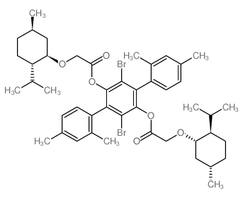 [2,5-dibromo-3,6-bis(2,4-dimethylphenyl)-4-[2-[(1R,2S,5R)-5-methyl-2-propan-2-yl-cyclohexyl]oxyacetyl]oxy-phenyl] 2-[(1R,2S,5R)-5-methyl-2-propan-2-yl-cyclohexyl]oxyacetate结构式