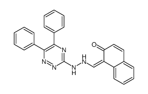(1Z)-1-[[2-(5,6-diphenyl-1,2,4-triazin-3-yl)hydrazinyl]methylidene]naphthalen-2-one Structure