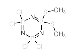 1,3,5,2,4,6-Triazatriphosphorine,2,2,4,4-tetrachloro-2,2,4,4,6,6-hexahydro-6,6-bis(methylthio)- (9CI)结构式