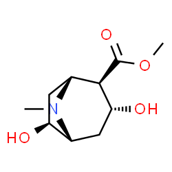 8-Azabicyclo[3.2.1]octane-2-carboxylic acid, 3,6-dihydroxy-8-methyl-, methyl ester, (1R,2R,3R,5R,6S)-rel- (9CI)结构式