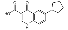 6-cyclopentyl-4-oxo-1H-quinoline-3-carboxylic acid结构式