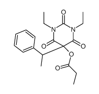 [1,3-diethyl-2,4,6-trioxo-5-(1-phenylethyl)-1,3-diazinan-5-yl] propanoate结构式