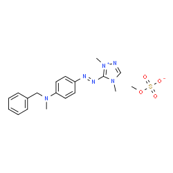 5-[[4-[benzylmethylamino]phenyl]azo]-1,4-dimethyl-1H-1,2,4-triazolium methyl sulphate结构式