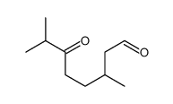 3,7-dimethyl-6-oxooctanal Structure