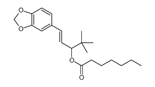 [(E)-1-(1,3-benzodioxol-5-yl)-4,4-dimethylpent-1-en-3-yl] heptanoate结构式
