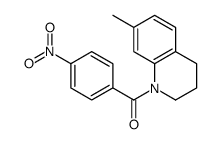 (7-methyl-3,4-dihydro-2H-quinolin-1-yl)-(4-nitrophenyl)methanone结构式