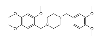 1-[(3,4-dimethoxyphenyl)methyl]-4-[(2,4,5-trimethoxyphenyl)methyl]piperazine结构式