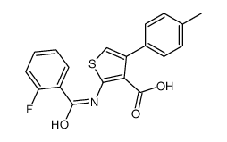 2-[(2-fluorobenzoyl)amino]-4-(4-methylphenyl)thiophene-3-carboxylic acid结构式